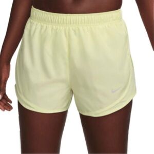 Nike Women's Light Yellow Athletic Shorts